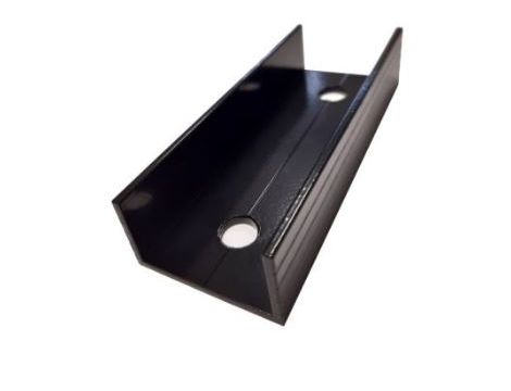 Łącznik aluminiowy czarny do szyny montażowej